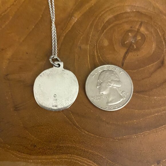 RETIRED James Avery St. Christopher Medal Necklace, 20", Sterling Silver - Picture 3 of 4
